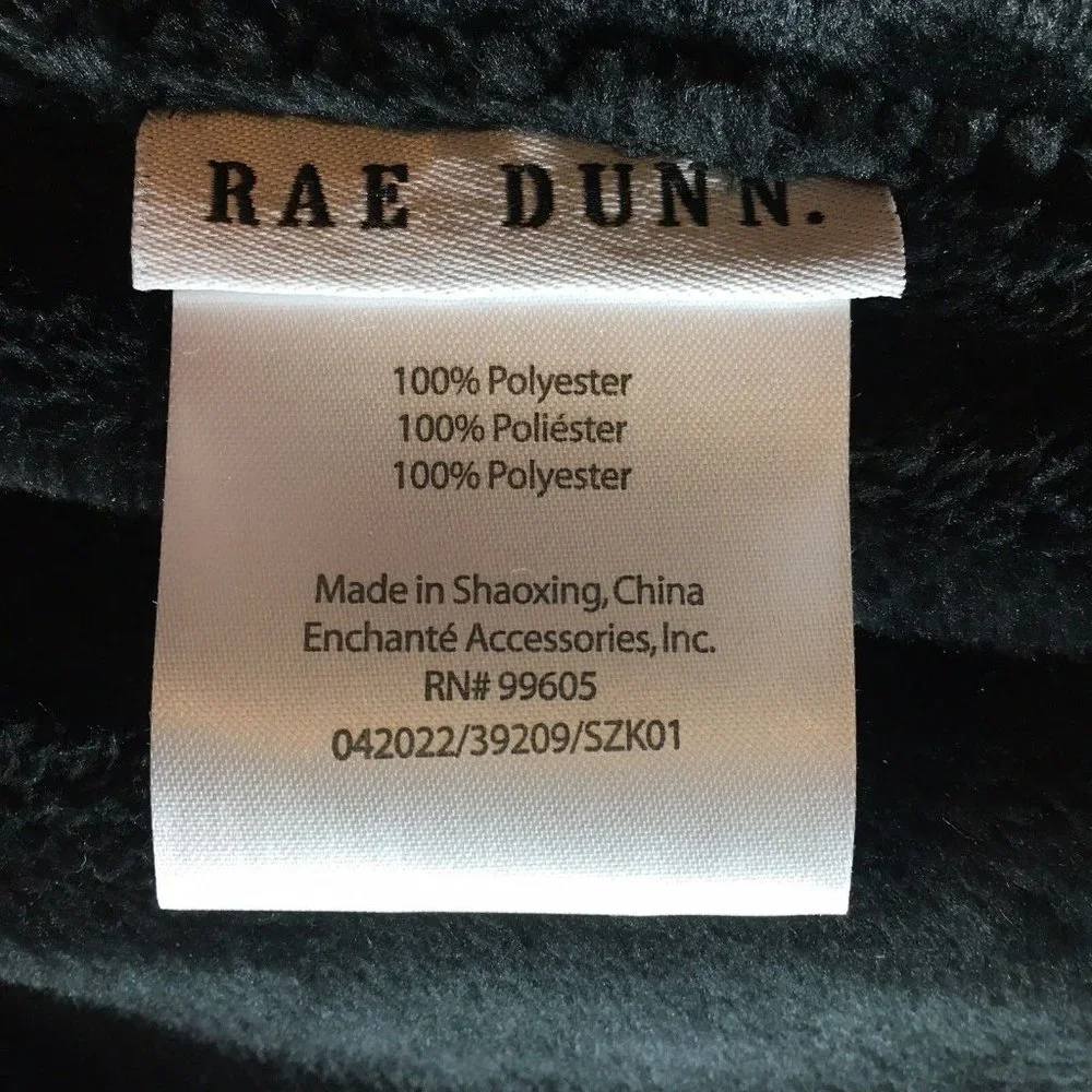 Rae Dunn Halloween FRIGHT NIGHT Fleece Throw Blanket Tassels Spiderwebs 50x70